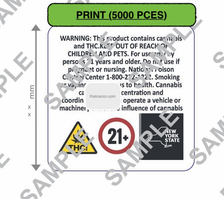 New York Smoking & Vape Warning Label 2 (PRINT READY)