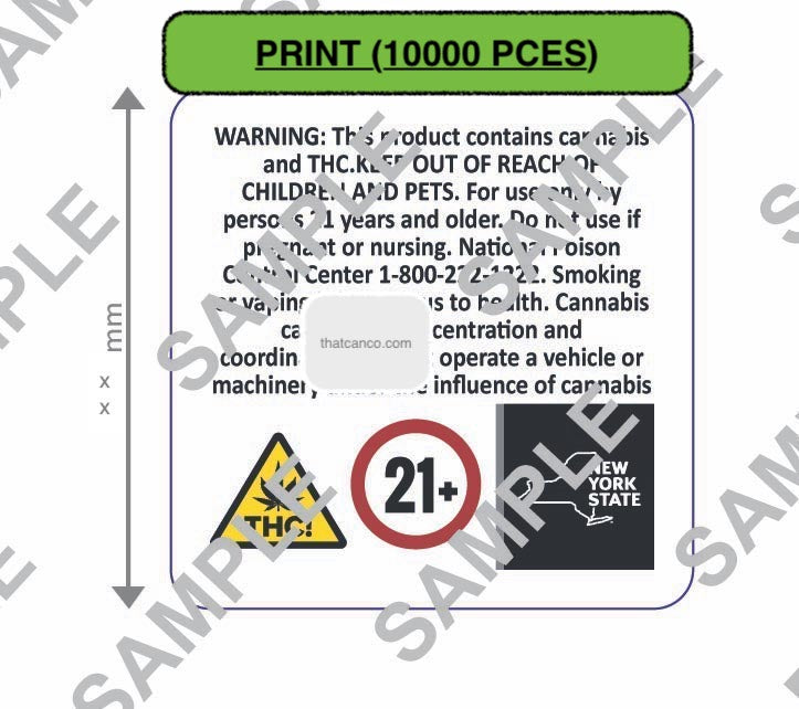 New York Smoking & Vape Warning Label 2 (PRINT READY)