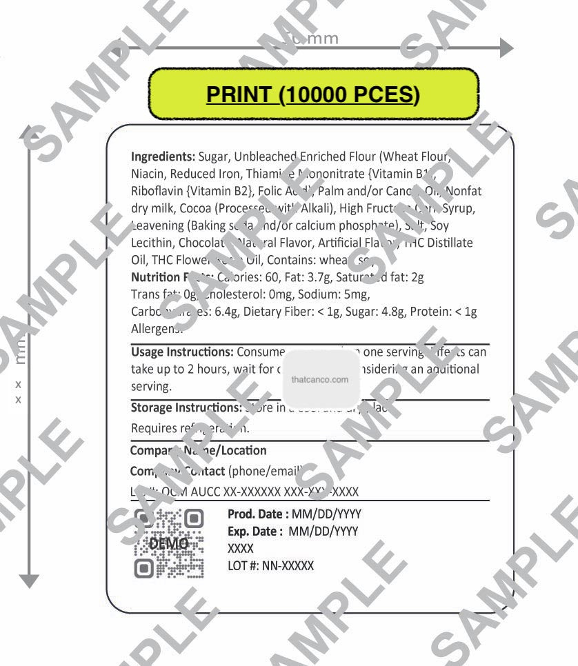 New Jersey Manufacturer Info Label- Edible (PLUG&PRINT)