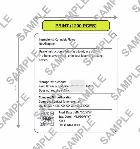 New Jersey Manufacturer Info Label-Flower (PLUG&PRINT)