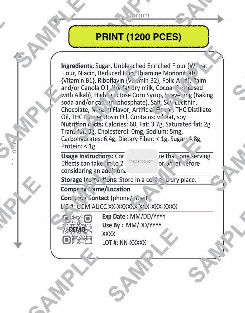 New York Manufacturer Info Label- Edible (PLUG&PRINT)