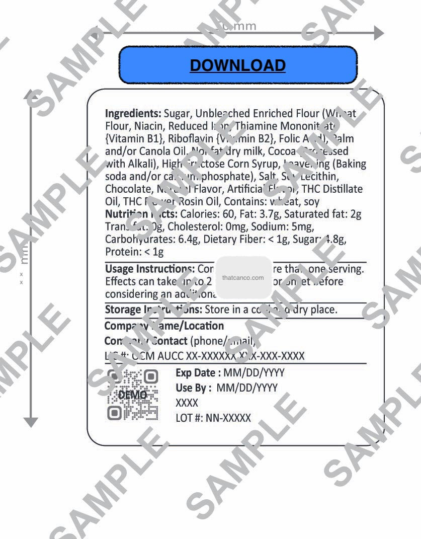 New York Manufacturer Info Label- Edible (DOWNLOAD)