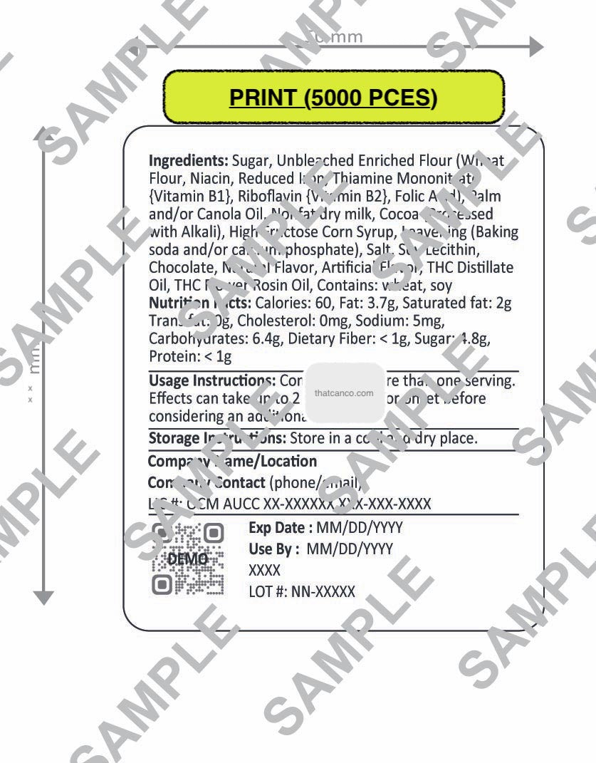 New York Manufacturer Info Label- Edible (PLUG&PRINT)