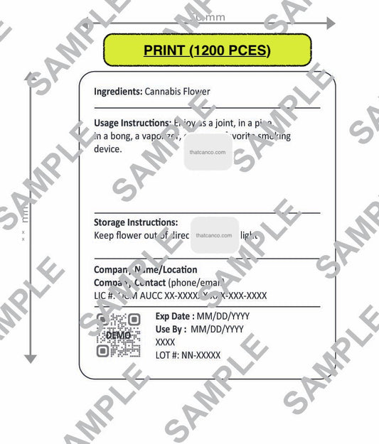 New York Manufacturer Info Label-Flower (PLUG&PRINT)