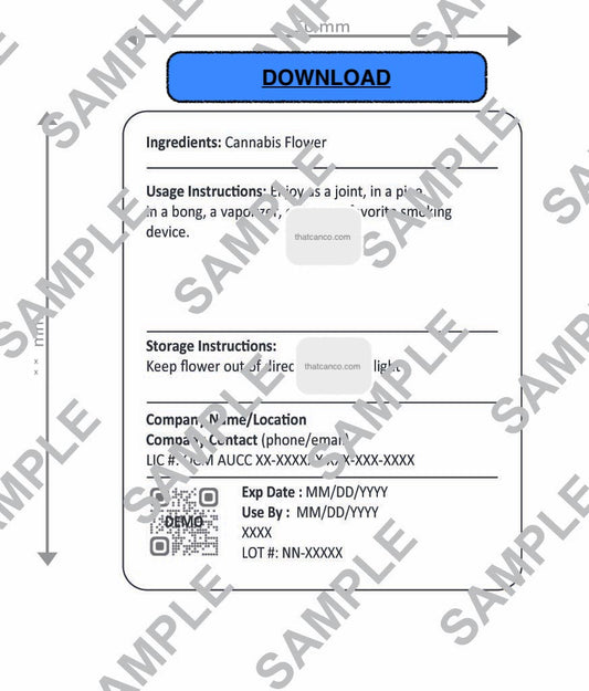 New York Manufacturer Info Label-Flower (DOWNLOAD)