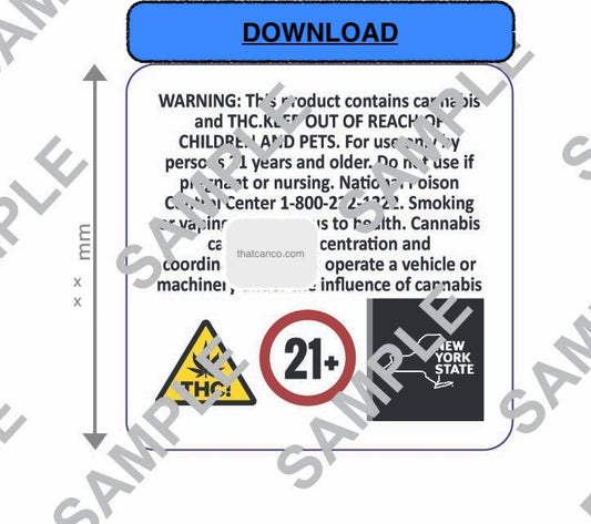 New York Smoking & Vape Warning Label 2 (DOWNLOAD)