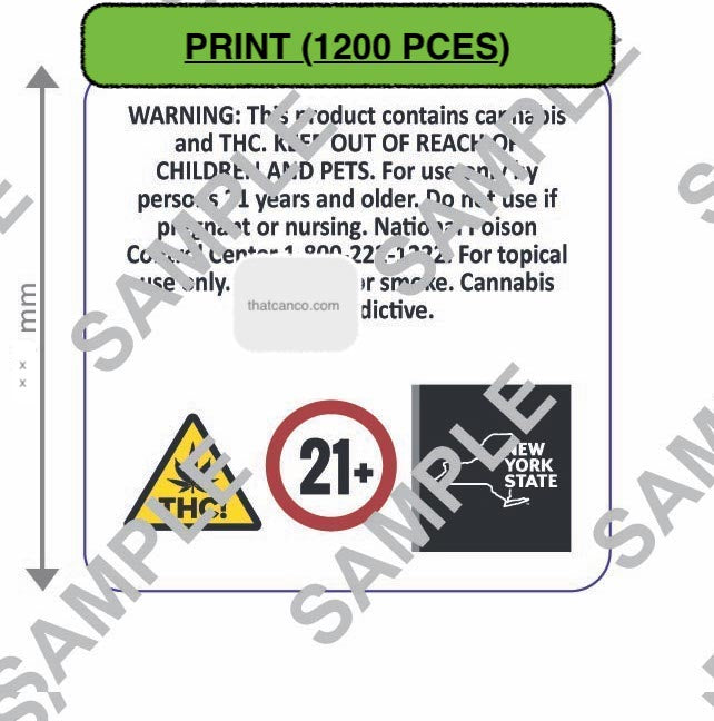 New York Topical Warning Label 1 (PRINT READY) – THAT Cannabis Company